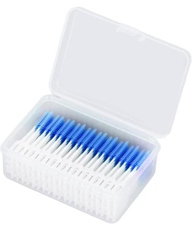 160 Pack Interdental Brushes & Dental Floss - Disposable Tooth Cleaning & Braces Brush (Blue) | International Shipping Available - Buy Online on GoSupps.com