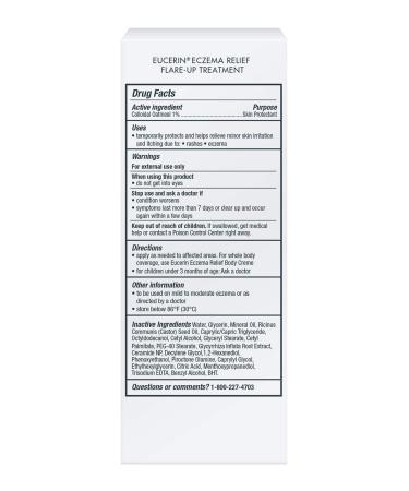 Eucerin Eczema Relief Flare-Up Treatment 2 oz | Fast Acting Moisturizer for Dry Skin - Buy Online on GoSupps.com