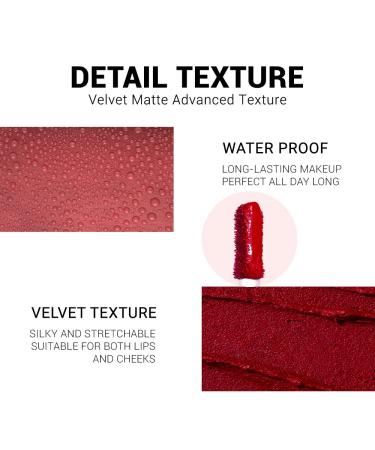 Evpct 6Pcs Silky Velvet Matte Liquid Lipstick Set for Women - Long Lasting 24 Hours Color Stay Lip Gloss in Brown, Nude, Pink, Mauve, Red & Maroon - Buy Online on GoSupps.com