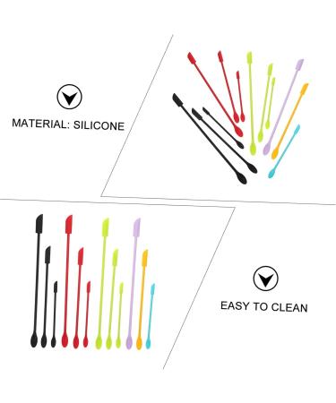 Hapinary 12-Set Silicone Spatula and Jam Scraper for Cosmetic Bottles | Long Handle Kitchen Supply | Ideal for Home Use - Buy Online on GoSupps.com