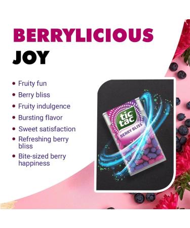 Zopper 6 x Berry Bliss Tic Tac Mint Sweets for Little Moments of Refreshment and On-the-Go Freshening Candy The Pocket-Sized Berry Bliss 6 - Buy Online on GoSupps.com
