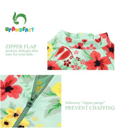 UPF 50+ Light Green Baby Girl One Piece Swimwear Suit with Sun Hat 9-12 Months - Buy Online on GoSupps.com