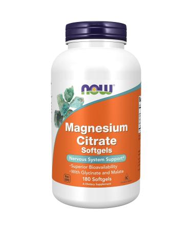 NOW Magnesium Citrate Glycinate Malate Softgels 134mg 180 Count