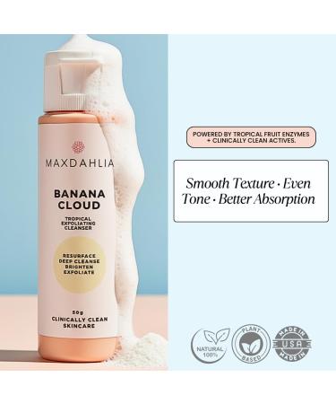 MAXDAHLIA Banana Cloud Powdered Facial Skin Cleanser Gentle Foaming Face Wash with Banana Extract Vitamin C & Antioxidants - Buy Online on GoSupps.com
