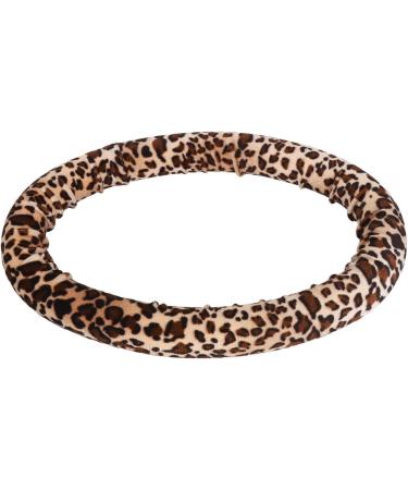 Sonew 2pcs Round Heatless Curling Iron Hair Tie Dual Purpose Heatless Curling Wand Headband Round Leopard Print Curling Iron Styling Tool Strap 2 Combs - Buy Online on GoSupps.com