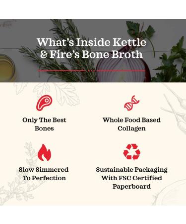 Kettle & Fire Lemongrass Ginger Beef Bone Broth - 16.9 OZ | Flavorful Pho Broth, 1.05 lb Pack - Buy Online on GoSupps.com