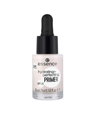 Essence Hydrating + Perfecting Primer primer transparent nourishing protective LSF 20 UVA UVB filter poreless translucent vegan oil -free with sun protection factor with LSF (15ml)