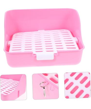 VANZACK Box Rabbit Toilet Pet Toilet Little Pig Pee Toilet Pet Drawer Potty Rabbit Potty Pet Supply Pet Pee Toilet Bunny Toilet Pet Potty Bunny Potty Pet Litter Tray Pet Training Corner 28.5X23.5X15.5CM Pink - Buy Online on GoSupps.com