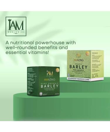 Barley Grass Powder Juice Drink | IAM Worldwide Amazing Pure Organic Barley Powdered Juice Drink Organically grown and cold pressed in Australia | 3 boxes - Buy Online on GoSupps.com