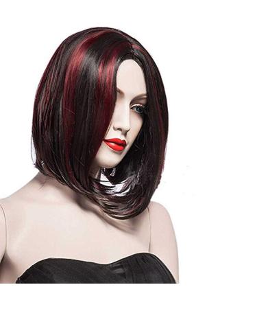 Buy Long Black Red Curly Straight Brazilian Wig for Ladies | Perfect Party Hair for 50s 60s 70s 80s - International Shipping Available - Buy Online on GoSupps.com