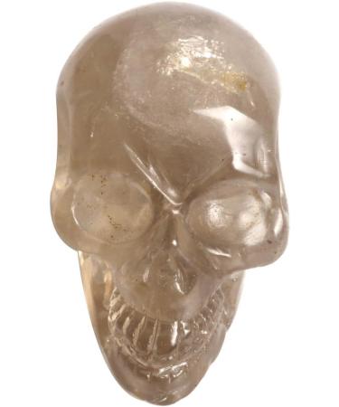 Natural Smokey Quartz Crystal Skull 2.40" h 0.61lbs Full of Texture Light Smokey - Buy Online on GoSupps.com