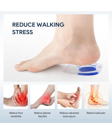 Clundoo Soft Gel Heel Pillow Inserts - Orthopedic Heel Spur Relief for Men & Women (3 Pairs Size L 40-45) - Comfortable Achilles Tendon Support - Buy Online on GoSupps.com