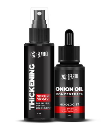 Beardo Onion Oil (25ml) and Thickening Serum Spray (50ml)