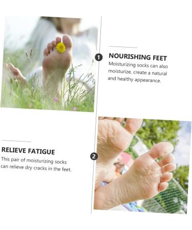 Beatifufu 5 Pairs Moisturizing Socks Foot Spa Gel Socks Heel Socks Feet Lotion Heel Anti-Crack Socks Toeless Socks Foot Softening Socks Heel Protector Heel Cushions Ankle Purple Silicone - Buy Online on GoSupps.com