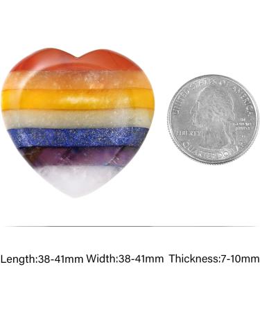 Kyeygwo 7 Chakras Reiki Healing Crystal Stones - Palm Worry Stones for Meditation & Stress Relief | Multicolored Thumb Stones - Buy Online on GoSupps.com