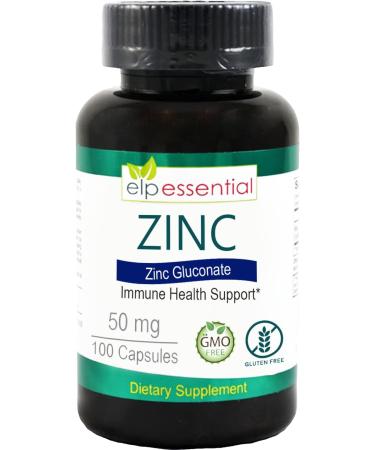 Zinc 50mg Immune Support Supplement - 100 Capsules | Gluten-Free & Non-GMO - Buy Online on GoSupps.com
