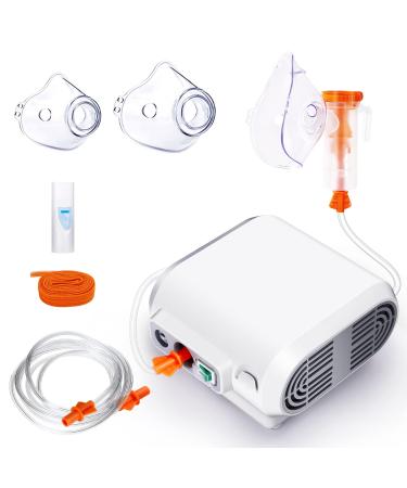 Nebulizer Machine for Adults and Kids with 1 Set Accessory, Portable Ultrasonic Nebulizer, Jet Nebulizers with Tubing Mouthpiece Masks, Cool Mist Steam Inhaler for Home Office Travel Use