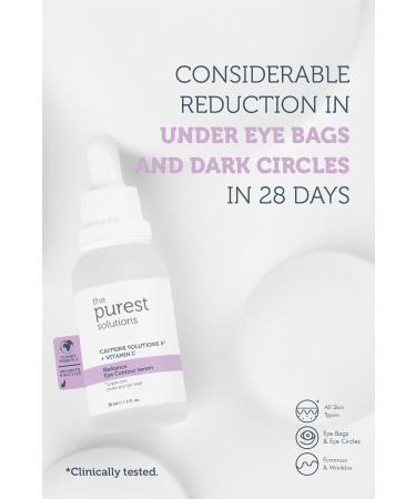 Radiance Eye Contour Serum | Caffeine 5% + Vitamin C | Brightens & Reduces Under-Eye Bags | Vegan & Cruelty Free - Purest Solutions - Buy Online on GoSupps.com