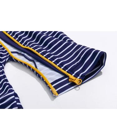 Bonverano Baby Boys Swimsuit UPF 50+ Sun Protection 12-18 Months Stripe 2 - Full-Length Zipper One Piece Swimwear - Buy Online on GoSupps.com