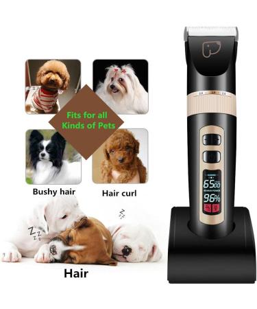 Kiizon Rechargeable Cordless Dog Grooming Clippers 3-Speed Kit for Cats - LED Screen, Intelligent Protection - Buy Online on GoSupps.com