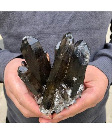 for 400G+Natural Smoky Quartz Quartz Cluster Crystal Clear Quartz Point Specimen Degaussing Decor Collection Stone Mineral Specimen - Buy Online on GoSupps.com