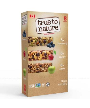 CANDIAN SPECIAL True to Nature Snack Bars | Pack of 18 Snack Bars | Non-GMO Gluten-Free Vegan and Kosher. Simple goodness | Sold by Essential Products