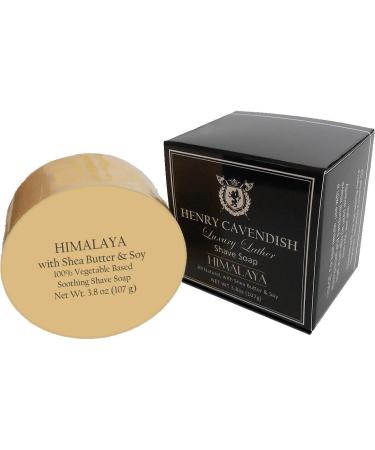 Henry Cavendish Himalaya Shaving Soap with Shea Butter & Coconut Oil. Long Lasting 3.8 oz Puck Refill. Mens Shave Soap. All Natural. Rich Lather, Smooth Comfortable Shave. For Ladies and Gentlemen.