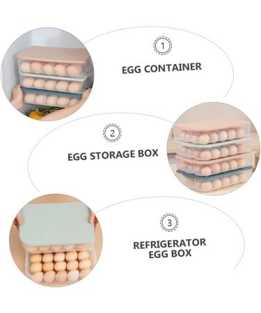 Uonlytech 3pcs Egg Storage Box Cup Holder Storage Bins with Lid Egg Dish Boiled Egg Box Household Pp re-usable - Buy Online on GoSupps.com