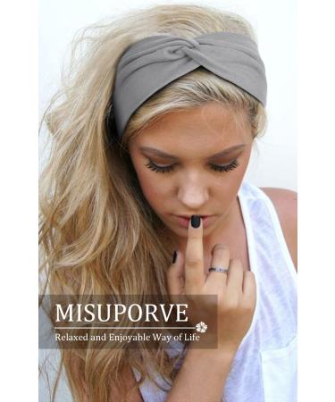 Boho Wide Headbands for Women - Non Slip Yoga Headbands 4 Pcs - Buy Online on GoSupps.com