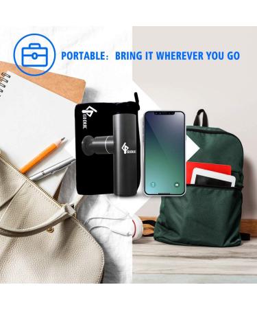 Women Mini Massage Gun - Portable Electric Deep Tissue Percussion Massager for Pain Relief - 4 Speeds, Ultra-Quiet, for Muscles, Back, Feet, Neck, Shoulders, Thighs, Legs - Alleviate Physical Aches (Black) - Buy Online on GoSupps.com