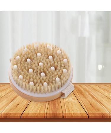 Bath Brush Round Head Massage Body Brush Back Scrubber (11x11cm) - Buy Online on GoSupps.com