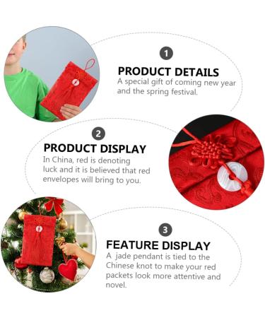 MAGICLULU Set Spring Festival Red Envelope Chinese New Year Hong Bao Spring Festival Money Envelopes Money Packets Gift Envelopes Red Packets New Year Bag Chinese Style Damask Material - Buy Online on GoSupps.com