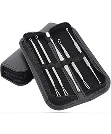Blackhead Remover Kit LightBiz Extractor Removal Set 5Pcs Professional Stainless Steel Pimple Popper Tool Treatment for Whitehead Blemish Acne Comedone Pimple Popping - Buy Online on GoSupps.com