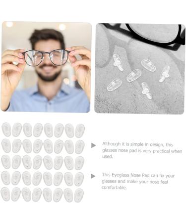 Lurrose 40 Pairs Screw Glasses Nose Pads - Non-Slip Silicone Nose Protection for Glasses Bridge - Replacement Pads for Plastic Frames - Transparent 1.4x0.8cm - Ideal for Comfort & Stability - Buy Online on GoSupps.com