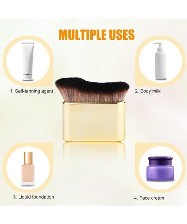 Self Tanning Brush - Soft Applicator for Face & Body | Portable Gold Tanning Makeup Brush - Buy Online on GoSupps.com