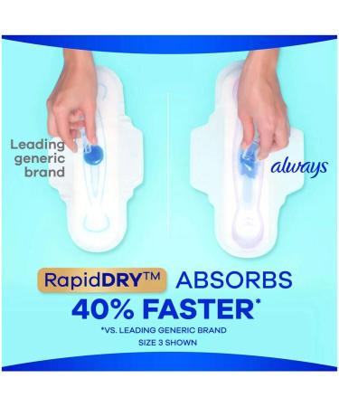 Always Ultra Thin Pads Size 2 Super Long Absorbency Unscented with Wings - 92 ct - Buy Online on GoSupps.com
