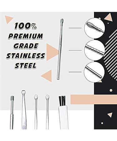 Spring Ear Wax Cleaner Tool Set - 6pcs Earwax Removal Kit with Storage Box & Brush - Buy Online on GoSupps.com