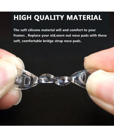 10-Part Silicone Glasses U-Form Screw-In Clear Nasal Pads Set with Micro Screwdriver | CKANDAY 42mm Non-Wing Anti-Drop Saddle Bridge Nose Pads for Glasses & Sunglasses - Buy Online on GoSupps.com