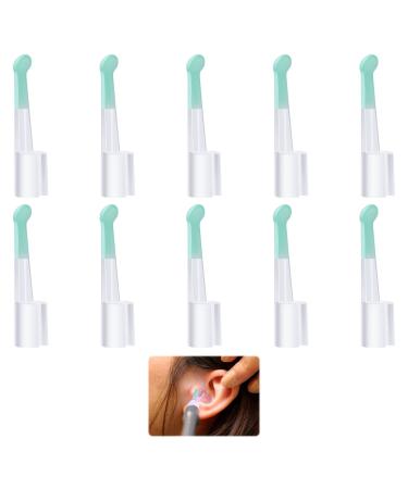 Ear Spoon Tips 10pcs Reusable Ear Cleaner Replacement Tips Comfortable Silicone Ear Cleaner Replacement Tips Ear Camera Replacement Tips Suitable for Children and Adults Fits 3.5mm Otoscopes