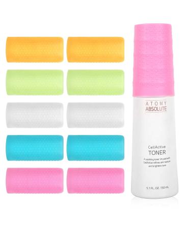 Meetikar 10 pcs Reusable Accessory Elastic Sleeve for Leak Proofing Travel Toiletries, Leak Proof Sleeves for Makeup and Toiletries Container in Luggage, Travel Toiletries Gadgets for women