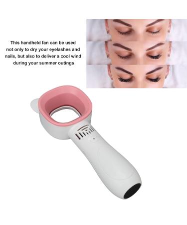 Grafting Eyelashes Hair Dryer Rechargeable USB Nail Extension Dryer Bladeless Small Hand Fan (White) - Buy Online on GoSupps.com