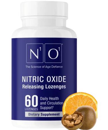 N1O1 Nitric Oxide Lozenges - 60 Count - Nitric Oxide Supplement for Heart Health Circulation Energy Blood Flow Oxygenation Healthy Blood Pressure Cardiovascular Support for Men & Women 60 Count (Pack of 1)
