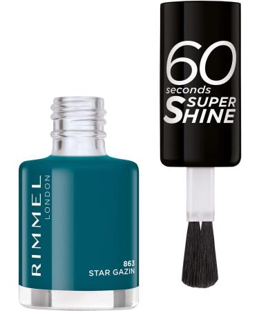 Rimmel London 60 Seconds Super Shine Nail Polish - 863 Star Gazin 863 Star Gazin 8 ml (Pack of 1) - Buy Online on GoSupps.com
