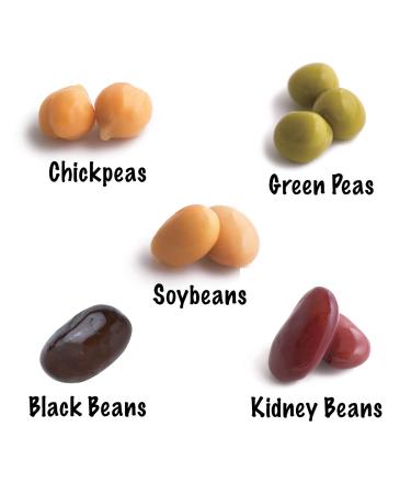 Organic Steamed Bean Snack Mix - Chickpeas, Soybeans, Green Peas, Kidney Beans, Black Beans - Box of 10 - Buy Online on GoSupps.com