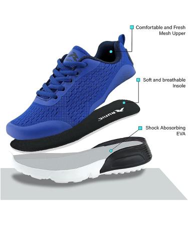 Kids Breathable Athletic Sneakers for Boys and Girls - Royal Blue/Navy Blue (Size 13 Little Kid) - Buy Online on GoSupps.com