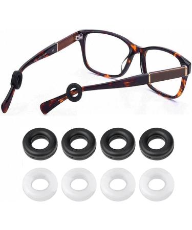 Timripri 16 Pairs Anti-Slip Silicone Glasses Holders - Elastic Ear Pads & Hooks for Reading Glasses & Sunglasses (Black & White) - Buy Online on GoSupps.com