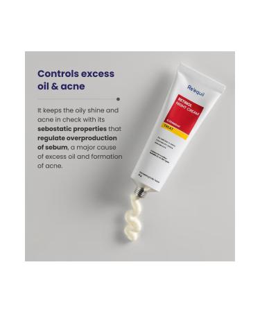Reequil 0.3% Retinol Night Cream Improves Skin Texture Reduces Acne Unisex For All Skin Types 30G - Buy Online on GoSupps.com