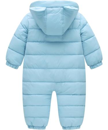 Happy Cherry Baby Hooded Romper Footie Pajamas Bear-light Blue 12-18 Months - Buy Online on GoSupps.com