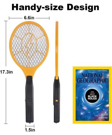 2 Pack Bug Zapper Electric Fly Swatter Zapper - Indoor Outdoor Zapping Racket for Pest Control - Safe to Touch with 3-Layer Safety Mesh Yellow - Buy Online on GoSupps.com