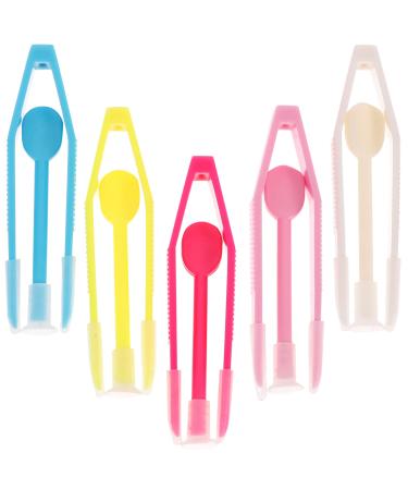 HERTL Contact Lens Tweezers 5pcs Contact Lenses Removal Tool Contact Lens Remover Tweezers and Inserter Kit with Soft Tip Contact Lenses Remover and Insertion Tool
